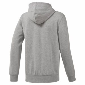 Bluza Z Kapturem Męskie Reebok French Terry Full-Zip Szare PL 64KCMWP